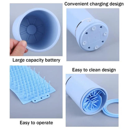 Portable Electric Dog Paw Washer – Automatic Pet Paw Cleaner & Massager, USB Rechargeable for Small & Medium Dogs and Cats