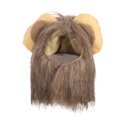 Lion Mane Cat Wig Costume – Funny Pet Lion Hat for Cats, Kittens & Small Dogs, Cosplay Photo Prop & Party Accessory