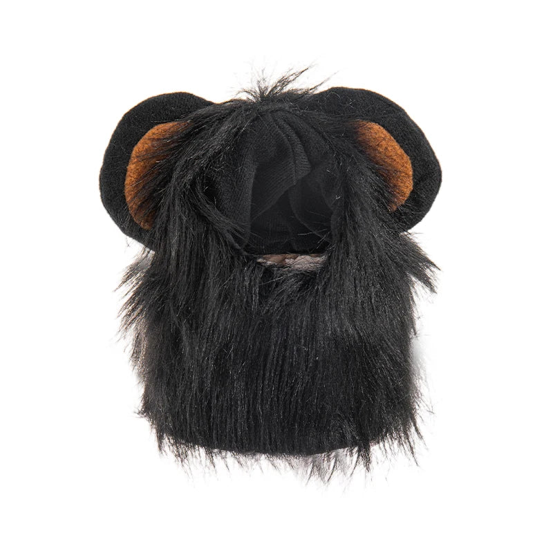 Lion Mane Cat Wig Costume – Funny Pet Lion Hat for Cats, Kittens & Small Dogs, Cosplay Photo Prop & Party Accessory